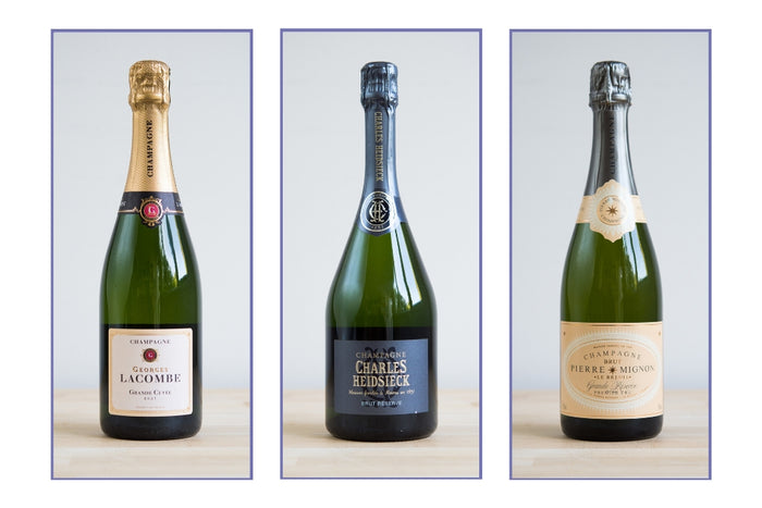 Champagne Charlies – mixed case of 3 wines