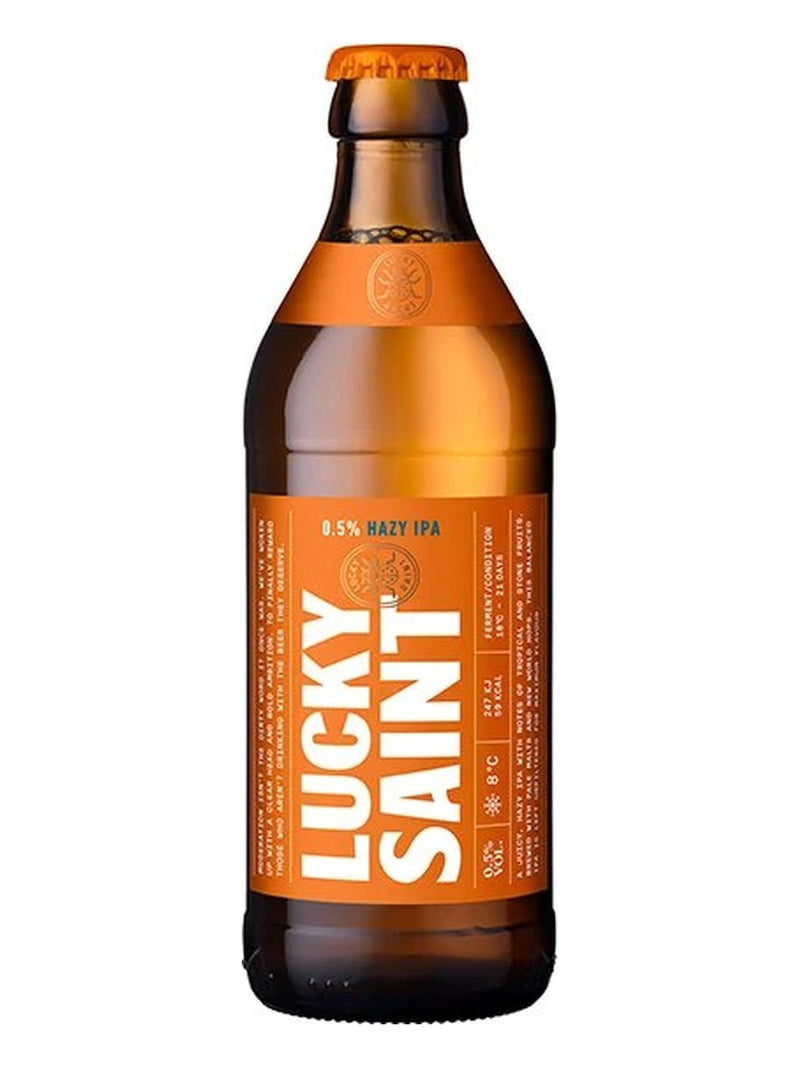 Lucky Saint 0.5% Unfiltered Non Alcoholic Hazy IPA 330ml bottle