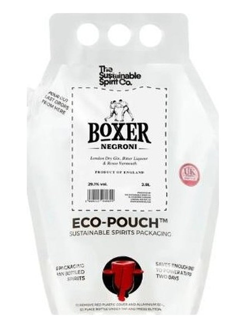 The Sustainable Spirit Co Boxer Negroni Eco Pouch 2.8l (4 x 70cl)