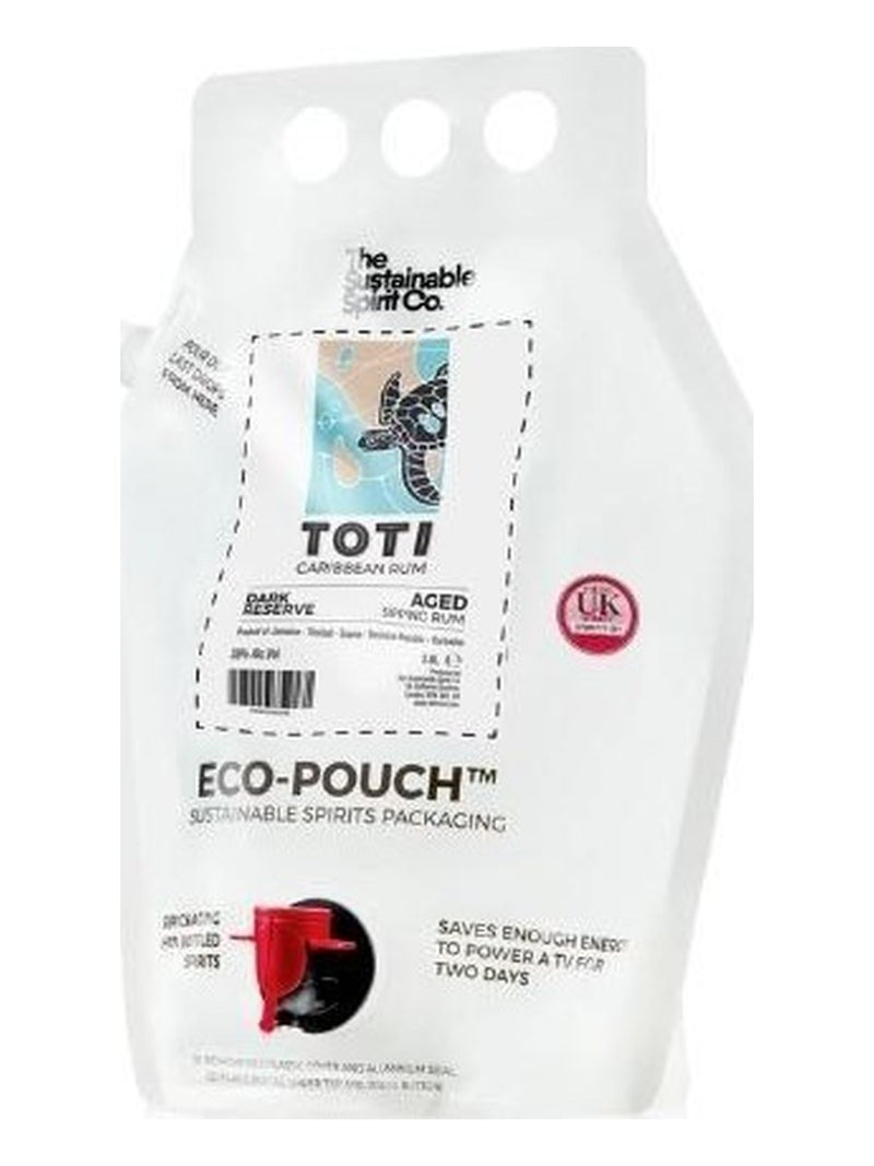 The Sustainable Spirit Co Toti Cask Reserve Dark Rum Eco Pouch 2.8l (4 x 70cl)