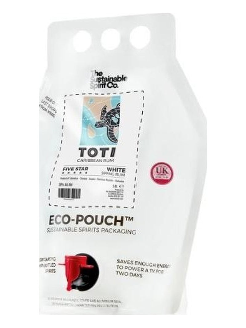 The Sustainable Spirit Co Toti Famous Five White Rum Eco Pouch 2.8l (4 x 70cl)