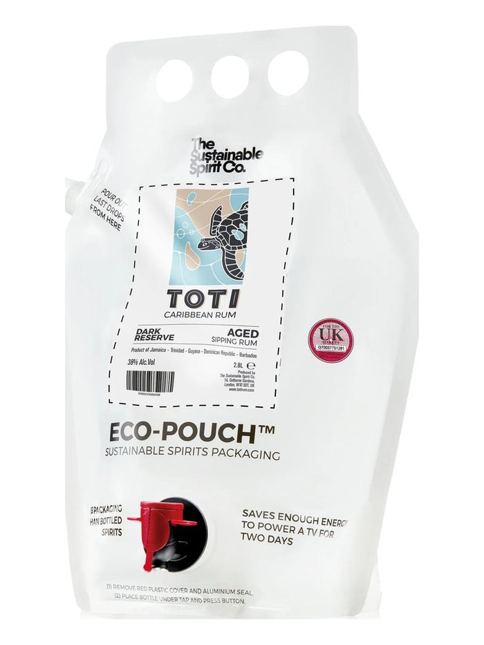 The Sustainable Spirit Co Toti P.N.Q. Spiced Rum Eco Pouch 2.8l (4 x 70cl)